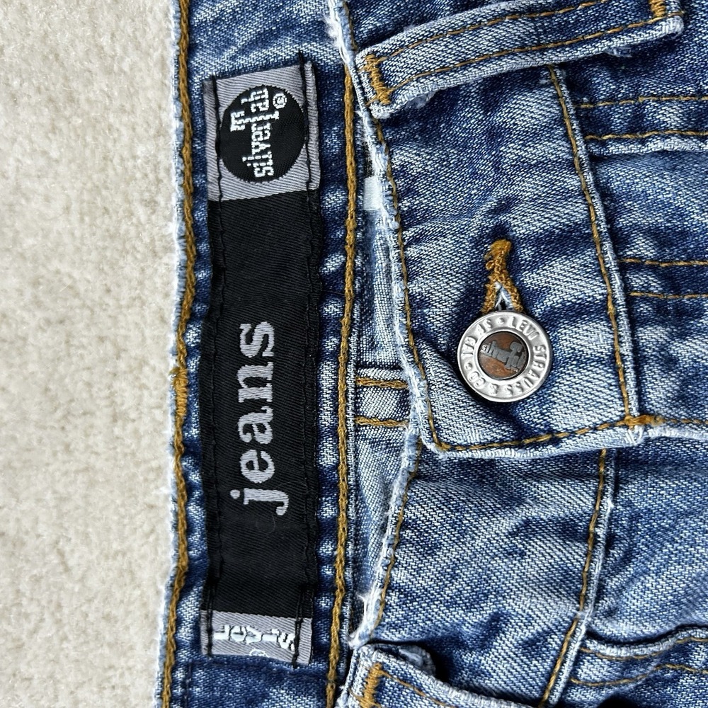 Vintage 90s Levis Silvertab Jeans Women's 3 Baggy Skater USA Carpenter Wide Leg - Picture 10 of 11